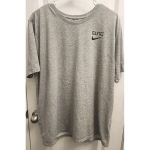 Nike Elite Dri-Fit Men XL Short Sleeve Gray Extra Large Tee